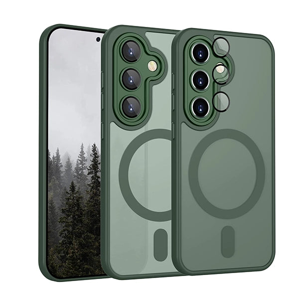 Cover MagSafe in Silicone per Samsung Galaxy S26 Plus verde – OKKO Design
